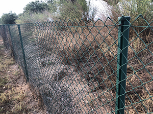 Сетка "Рабица" для защитного слоя используется полимерное покрытие